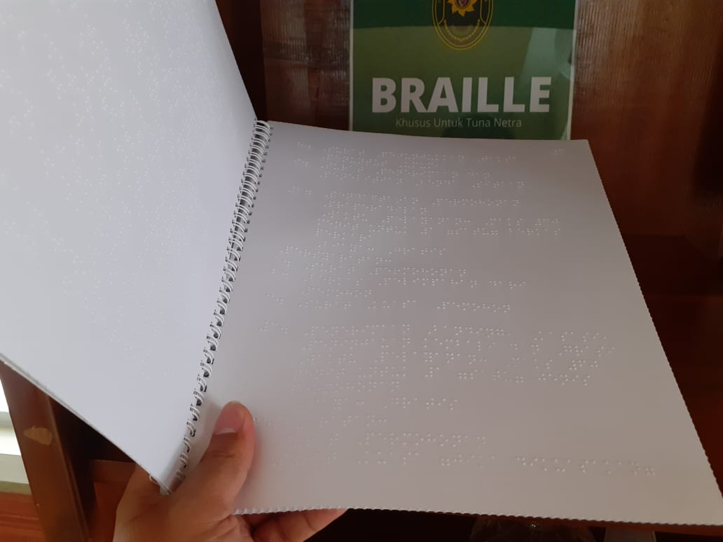 BRAILLE isi dalam standar layanan braille